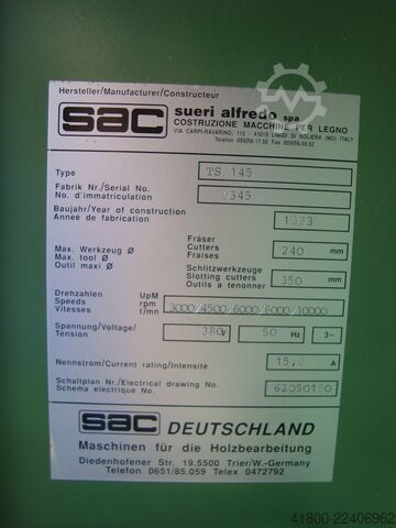 Tilting spindle moulder  