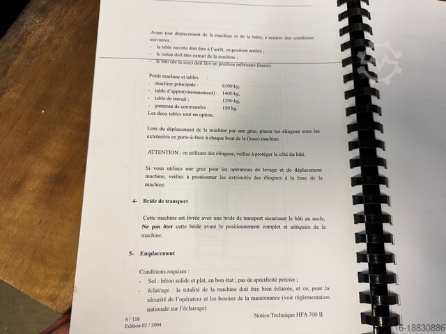 Band saw Amada HFA 700 II