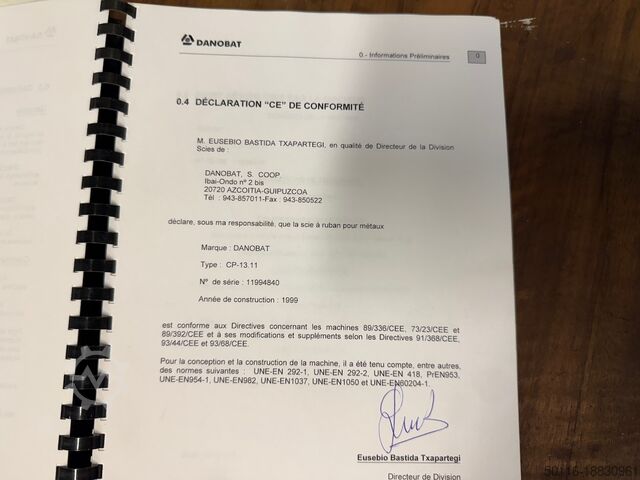 Band saw Danobat CP 13 11