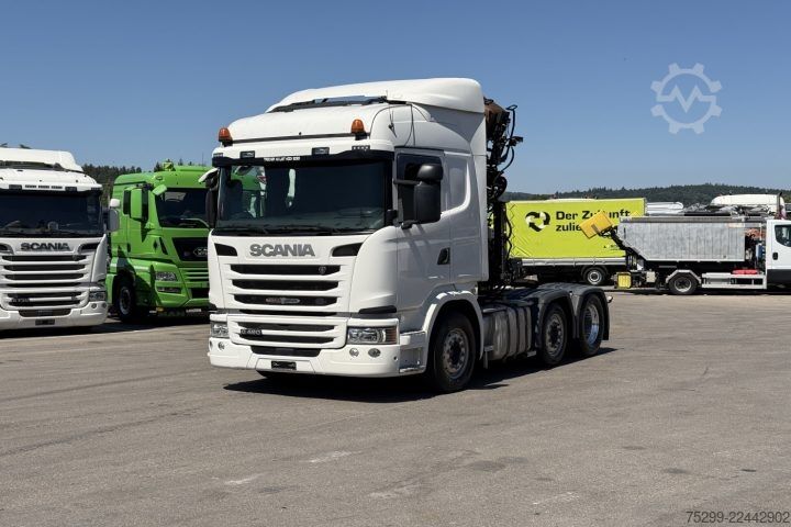 Standard tractor unit Scania G490 6x2 Hiab 165ZT Holzkrane / Swiss-Vehicle