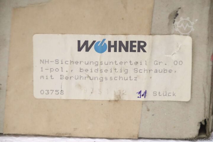 Sicherungsunterteil 11 Stück wöhner NH Gr. 00  125 A