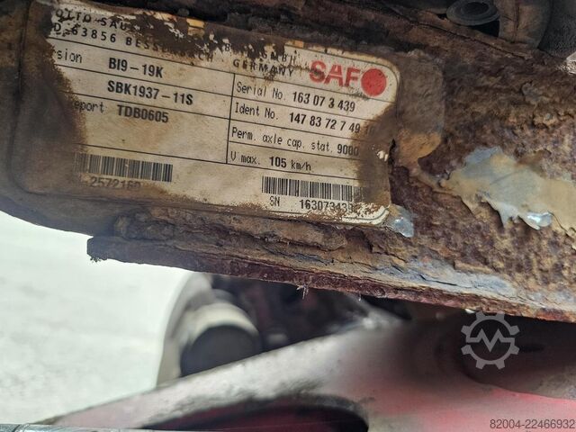 Axle SAF B19-19K / SBK1937-11S/TRAILER AXLE /SINGLE TIRE...