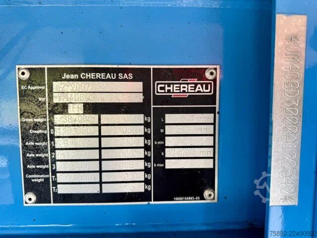 Refrigerated/frozen transport Chereau Carrier Supra Vector 1550/PBW Achsen/Liftachse