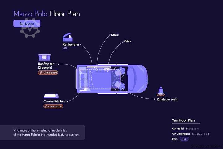 Kastenwagen Wohnmobil / Campervan Mercedes Marco Polo 250d | 2022 | EURO 6 | Automatico | Venditore professionale