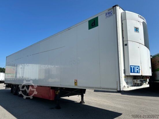 Tieflader-Sattelauflieger SCHMITZ SCB S3B SKO24, KüHLAUFLIEGER, TK SLXE 400,  LIFTACHSE, FLEISCHBAHNEN