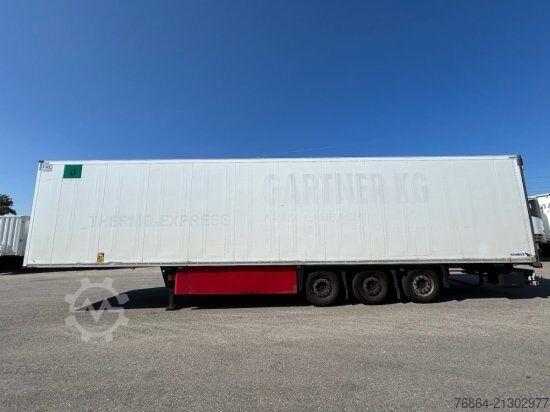 Tieflader-Sattelauflieger SCHMITZ SCB S3B SKO24, KüHLAUFLIEGER, TK SLXE 400,  LIFTACHSE, FLEISCHBAHNEN