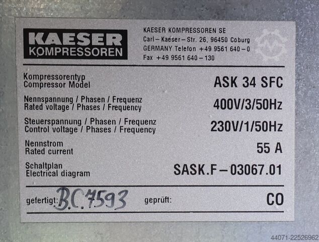 Schraubenkompressor ASK34SFC Kaeser ASK34SFC