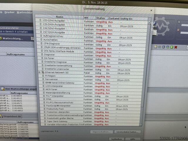 Black/white production machine Xerox Nuvera 120 EA incl. Stacker, Paperdeck