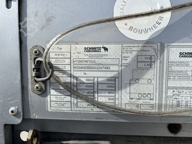Schiebeplanen Schmitz Cargobull SCB S3T / Curtainside / Disk Brakes / APK TUV 1...