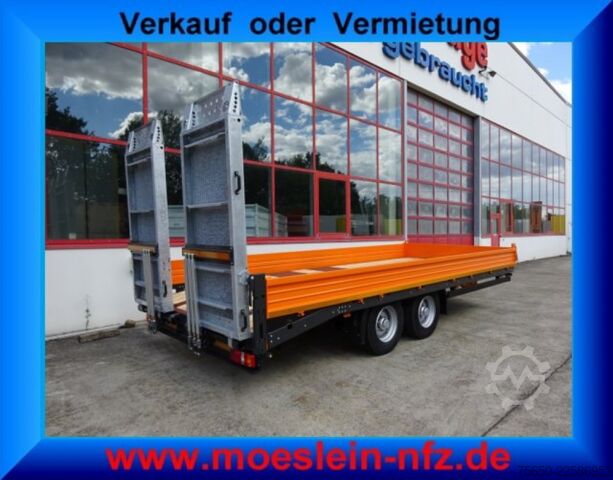 Low loader trailer Möslein TTT 11-6,2 BR Orange  Tandemtieflader mit breiten RampenNeufahrzeug