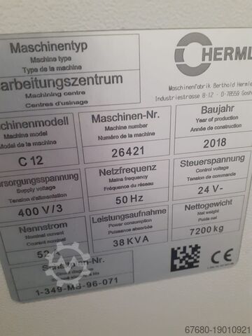 5-Achsen-Vertikal-Bearbeitungszentrum HERMLE C12U