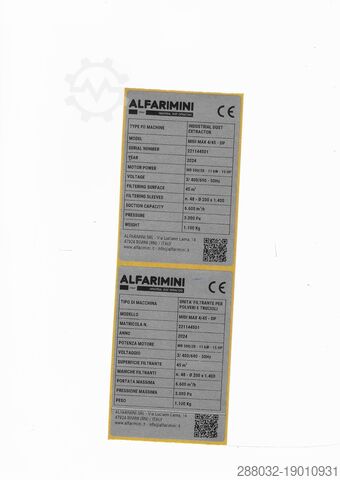 Vacuum extraction system ALFARIMINI MIDIMAX 4/45 DP