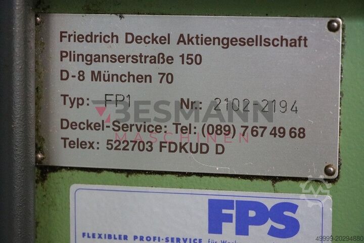 Milling machine Deckel FP1 Aktiv