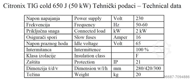 TIG COLD - COLD WIG-Schweißmaschine CITRONIX 