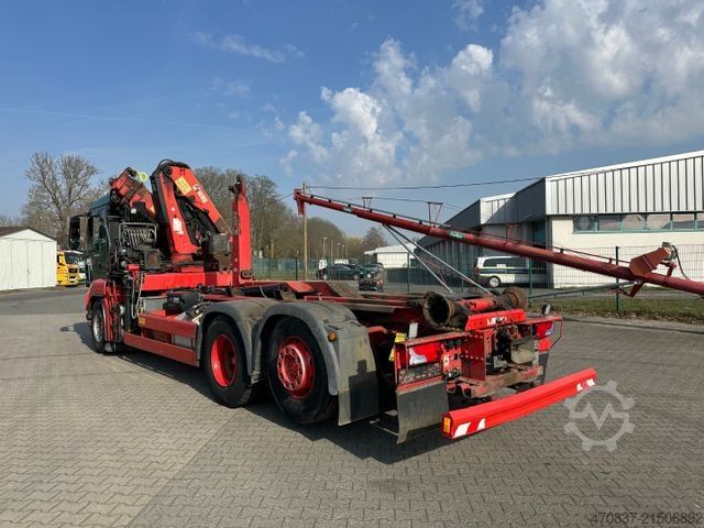 Roll-off tipper truck MAN TGS 26.440 / Hiab XR21S56 / Hiab 166 D-3