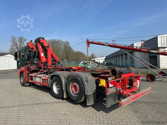 Roll-off tipper truck MAN TGS 26.400 / Hiab XR21S56 / Hiab 144 ES-3 / Funk