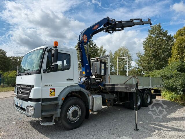 LKW mit Pritsche (offen) MERCEDES-BENZ Axor 2633 / 6x4 / Kran PM 15.5 LC / Funk Fern