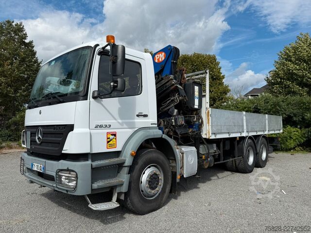 LKW mit Pritsche (offen) MERCEDES-BENZ Axor 2633 / 6x4 / Kran PM 15.5 LC / Funk Fern