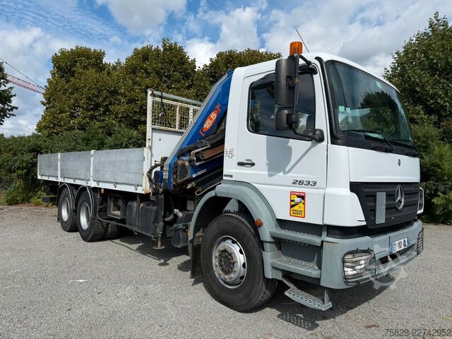 LKW mit Pritsche (offen) MERCEDES-BENZ Axor 2633 / 6x4 / Kran PM 15.5 LC / Funk Fern