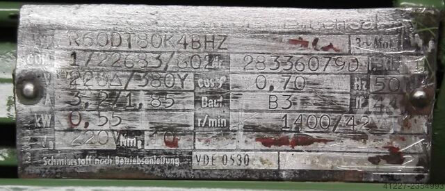 Gear motor 0.55 kW 42 rpm SEW-EURODRIVE R60DT80K4BHZ