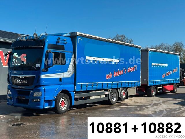 Flatbed truck with tarp MAN TGX 26.440