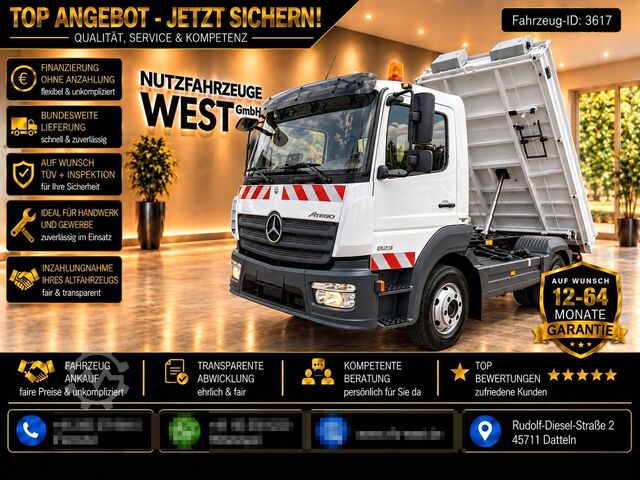Transporter mit Kipper MERCEDES-BENZ Atego 823*Meiller Kipper*Klima*3-Sitzer*1.Hand*