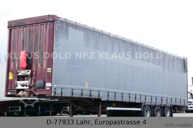 Open semitrailer with tarp KRONE Pritsche Plane XL MegaLiner BPW Edscha Bordwände