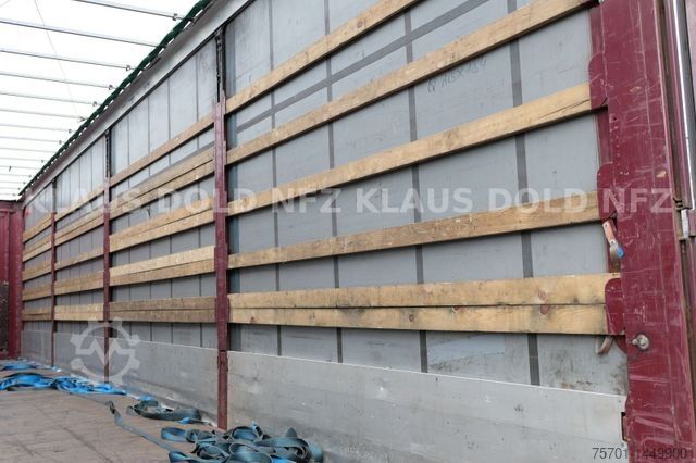 Open semitrailer with tarp KRONE Pritsche Plane XL MegaLiner BPW Edscha Bordwände