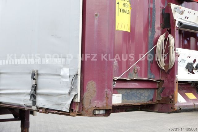 Open semitrailer with tarp KRONE Pritsche Plane XL MegaLiner BPW Edscha Bordwände