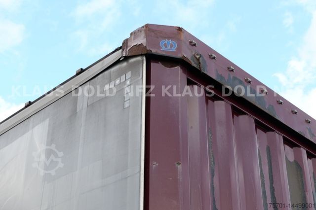 Open semitrailer with tarp KRONE Pritsche Plane XL MegaLiner BPW Edscha Bordwände