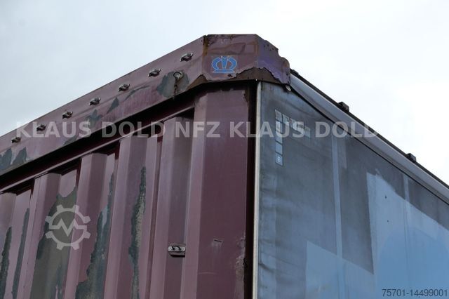 Open semitrailer with tarp KRONE Pritsche Plane XL MegaLiner BPW Edscha Bordwände