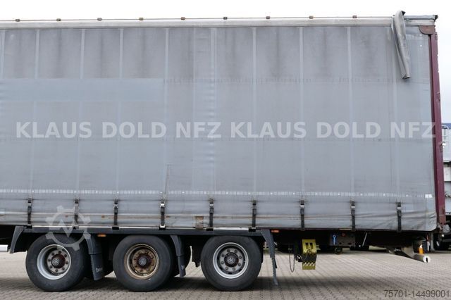 Open semitrailer with tarp KRONE Pritsche Plane XL MegaLiner BPW Edscha Bordwände