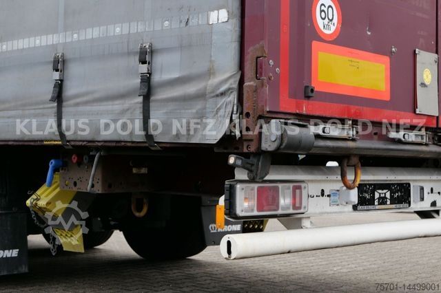 Open semitrailer with tarp KRONE Pritsche Plane XL MegaLiner BPW Edscha Bordwände