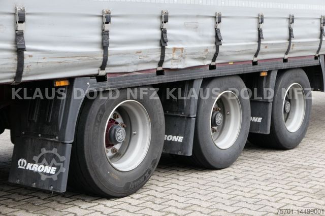 Open semitrailer with tarp KRONE Pritsche Plane XL MegaLiner BPW Edscha Bordwände