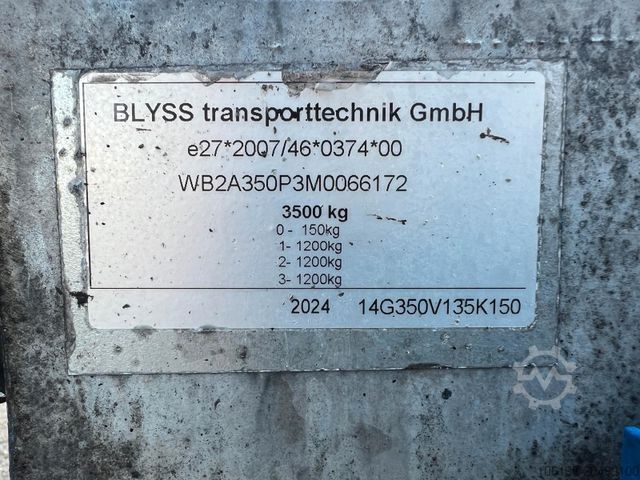 Autotransporter Anhänger BLYSS Autotransporter 3500 kg kippbar 655x205cm 3-achs