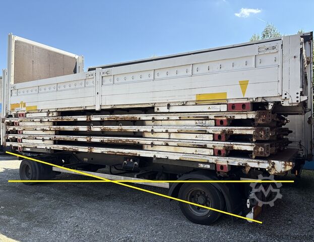 Wechselbrücke mit Pritsche Krone BDF 7,45m Baustoff Bordwand + Türen