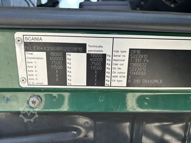 Curtain sided Scania R 310 B Euro 4 / 934 dkm / 3 Pedals / Full Air ...