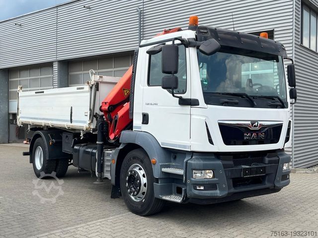 Dreiseitenkipper LKW MAN TG-M 18.340 4x2 2-Achs Kipper Kran Palf. PK 130