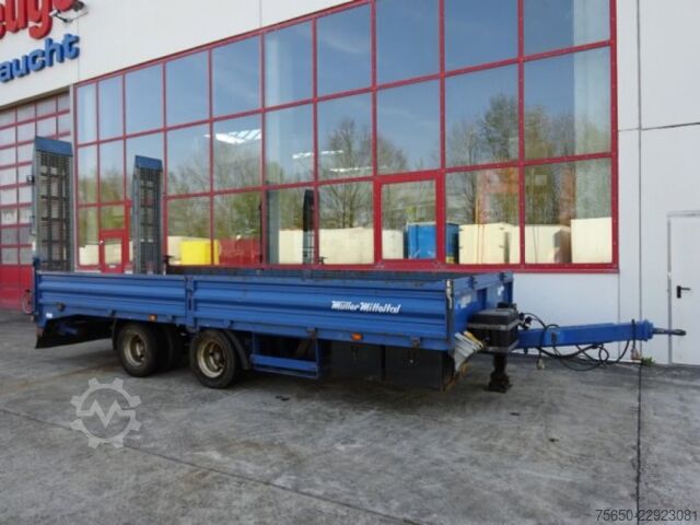 Low loader trailer Müller-Mitteltal ETUE-TA 18,0  18 t GG Tandemtieflader