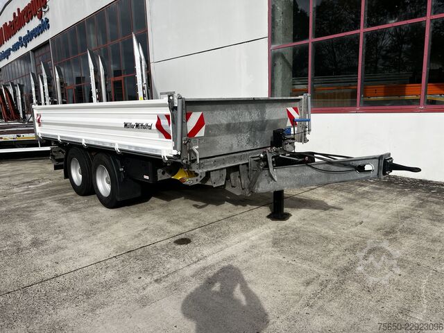 Three-way tipper trailer Müller-Mitteltal TA-2  14,4 t Tandemkipper- Tieflader Breitbereifung NEUWERTIG