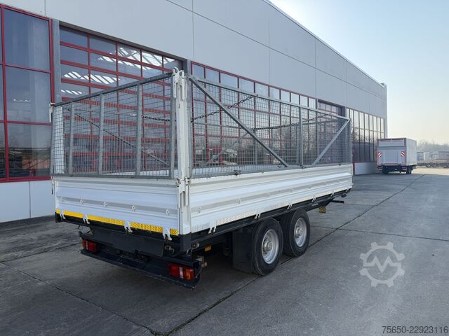 Three-way tipper trailer  TK  Tandemkipper- Tieflader, Gitteraufsatz, Wenig Benutzt