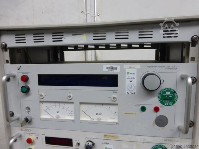 Test bench, test station, measuring station, test device, measuring device, tester for HV, PE, IS me ELABO PE/IS/HV SCT 42 / 91-3J.3 + 90-1V + 90-9B.3ZM92510