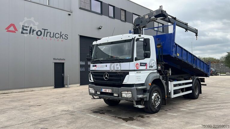 Tipper with crane Mercedes-Benz Axor 1828 (BELGIAN TRUCK / HIAB 122 E / MANUAL ...