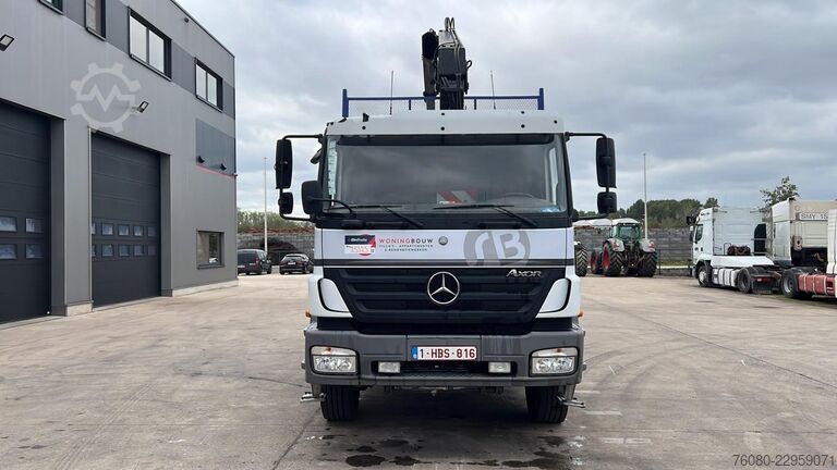Tipper with crane Mercedes-Benz Axor 1828 (BELGIAN TRUCK / HIAB 122 E / MANUAL ...