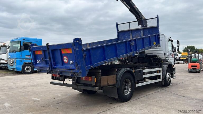 Tipper with crane Mercedes-Benz Axor 1828 (BELGIAN TRUCK / HIAB 122 E / MANUAL ...