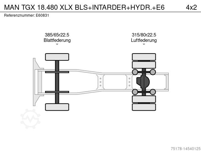 MAN TGX 18.480 XLX BLS INTARDER HYDR. E6