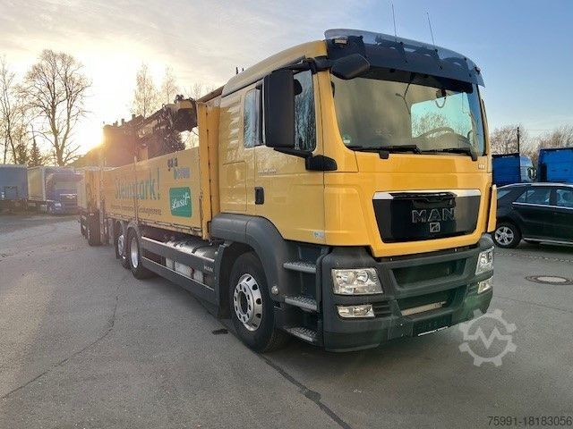 Autokran MAN TGS 26.400 Baustoff LKW mit Ladekran Atlas 210.2
