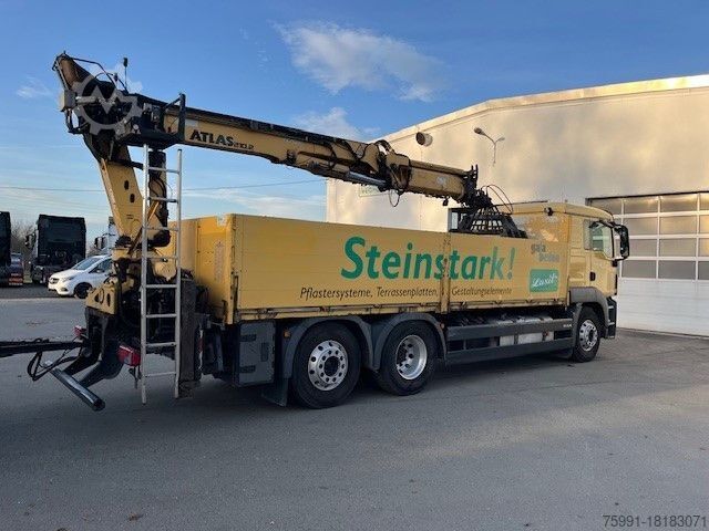 LKW mit Pritsche (offen) MAN TGS 26.400 Baustoff LKW mit Ladekran Atlas 210.2