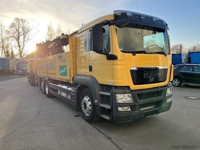 LKW mit Pritsche (offen) MAN TGS 26.400 Baustoff LKW mit Ladekran Atlas 210.2