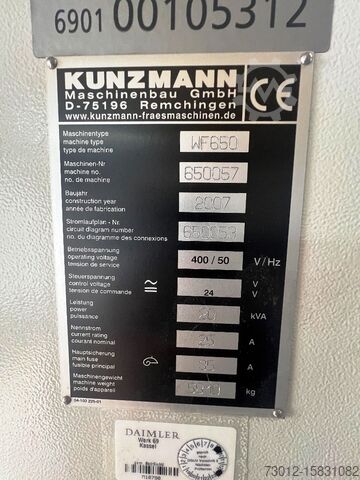 Milling machine Kunzmann WF 650